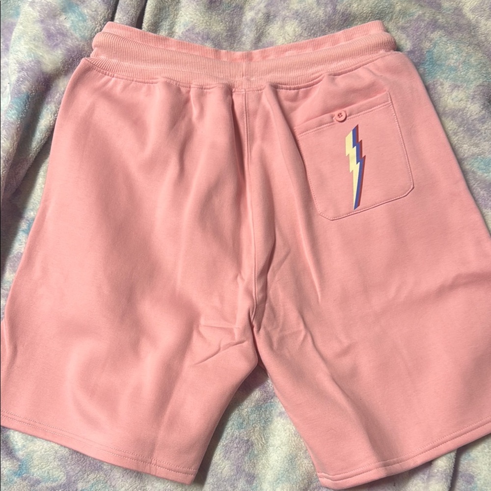 Pink Rtgb Shorts with Dynamic Graphic Design - Picture 6 of 9